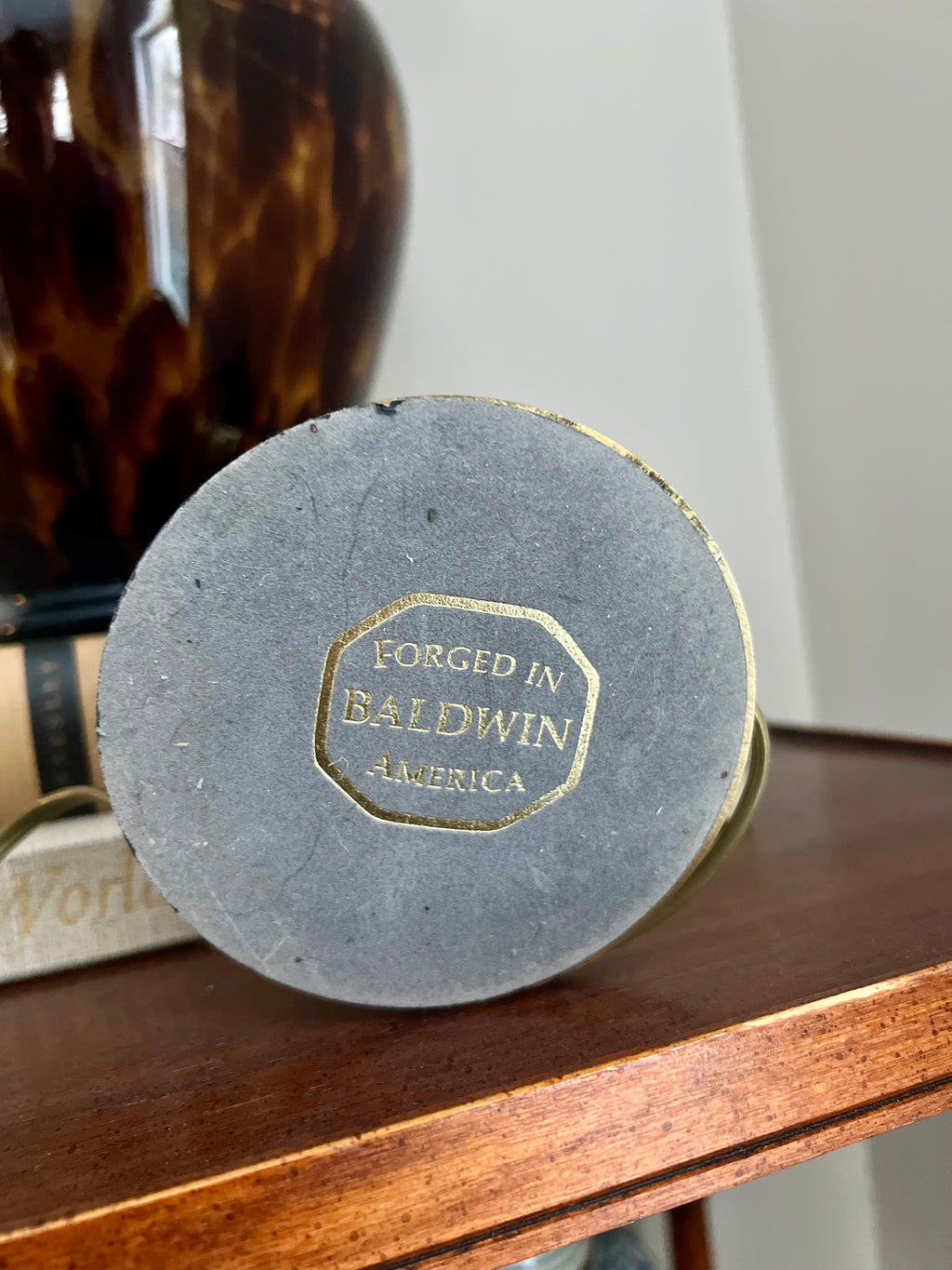 Brass Baldwin Candlestick Lamp