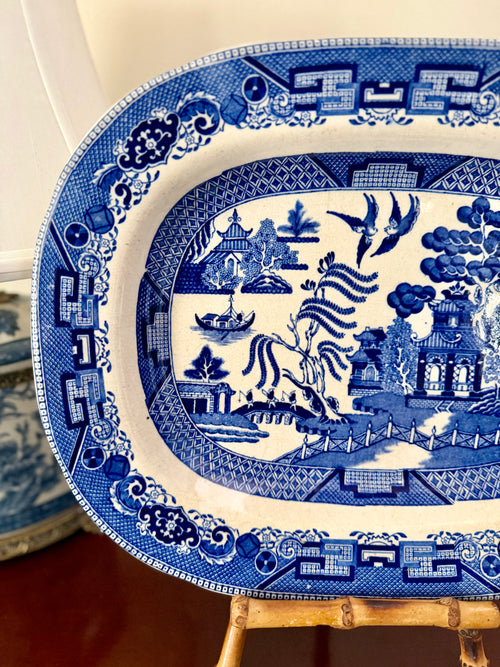 Antique Blue Willow Platter