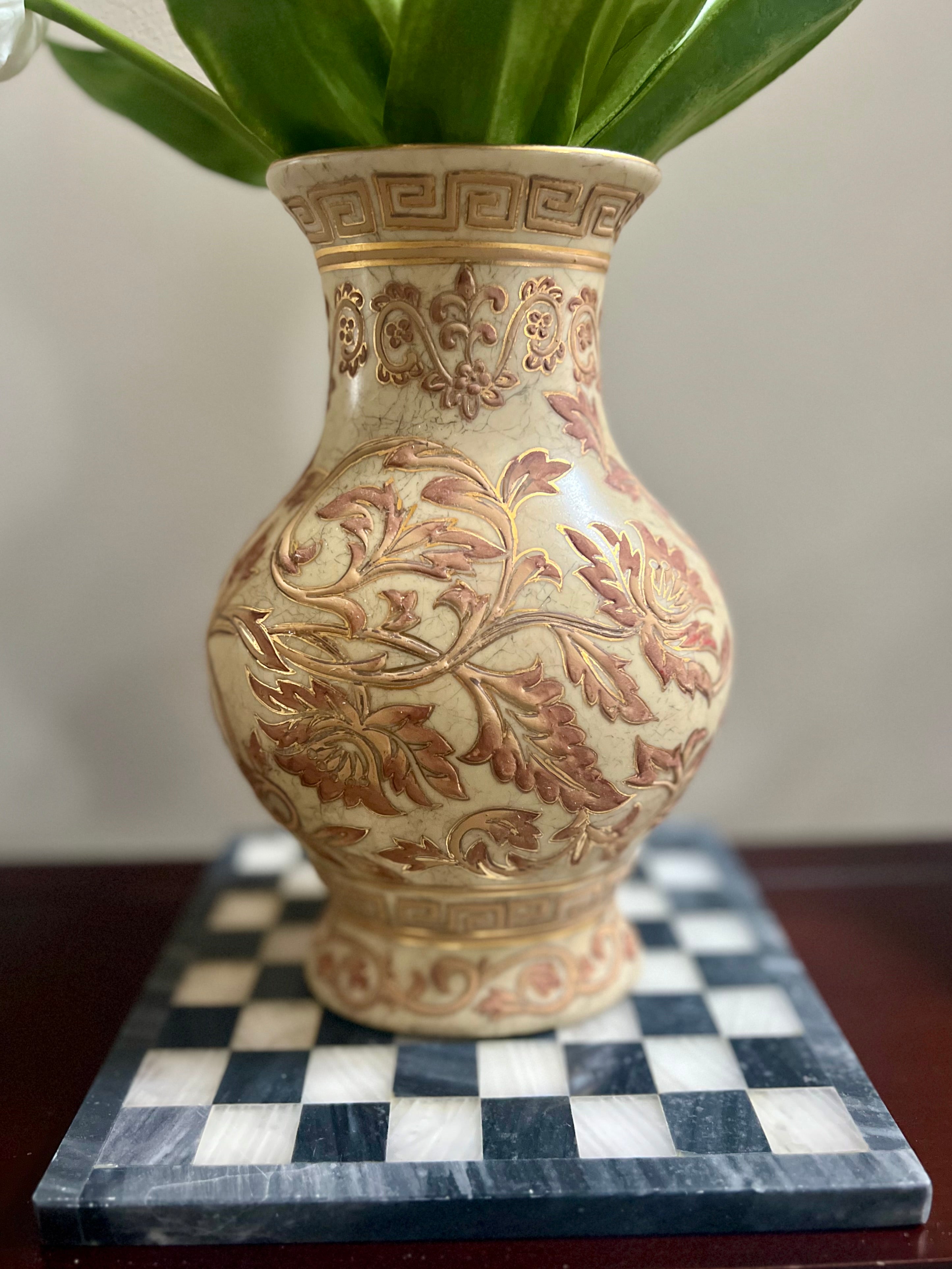 Andrea by Sadek Greek Key Vase – Lily Lake Home