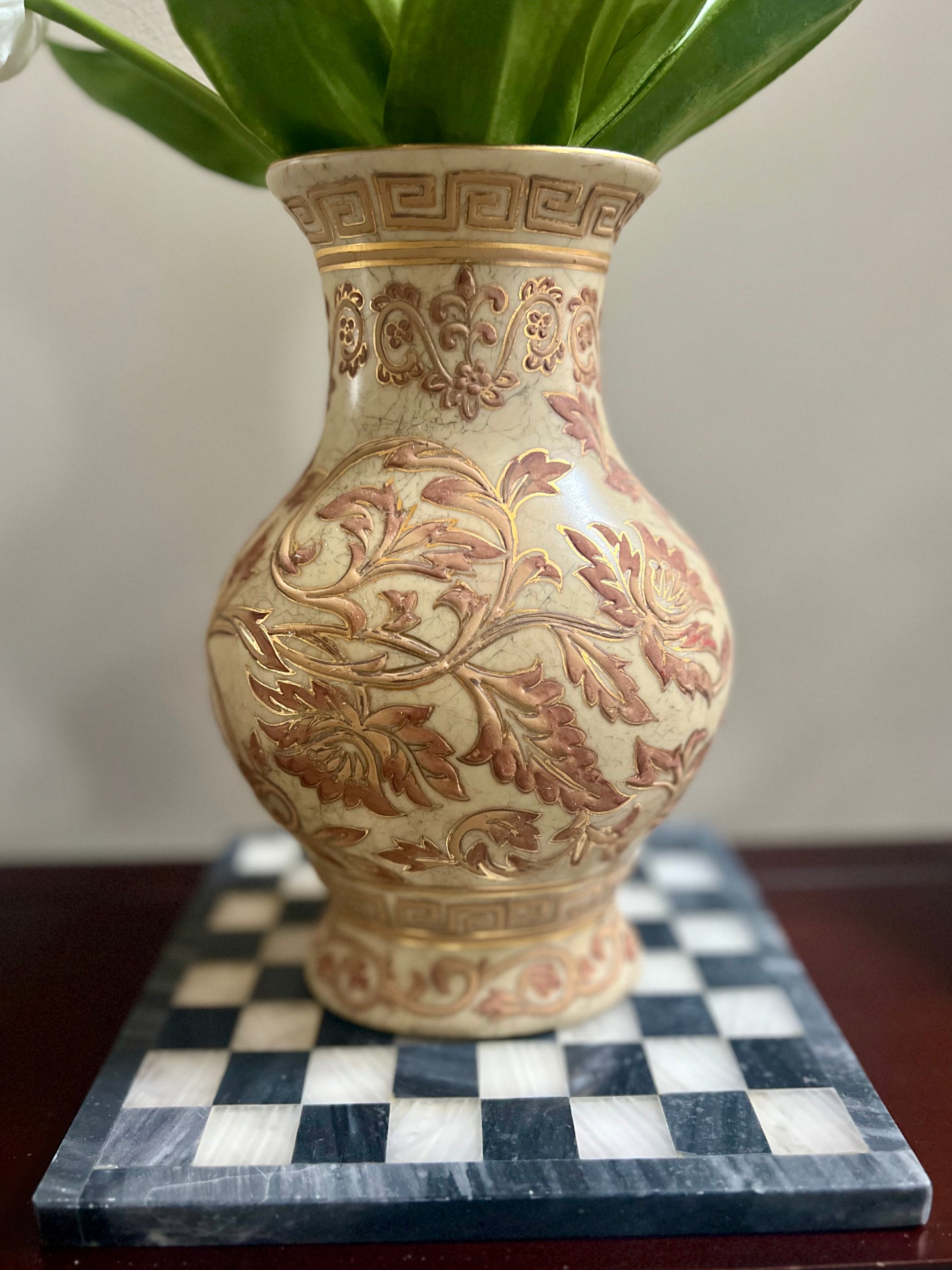 Andrea by Sadek Greek Key Vase