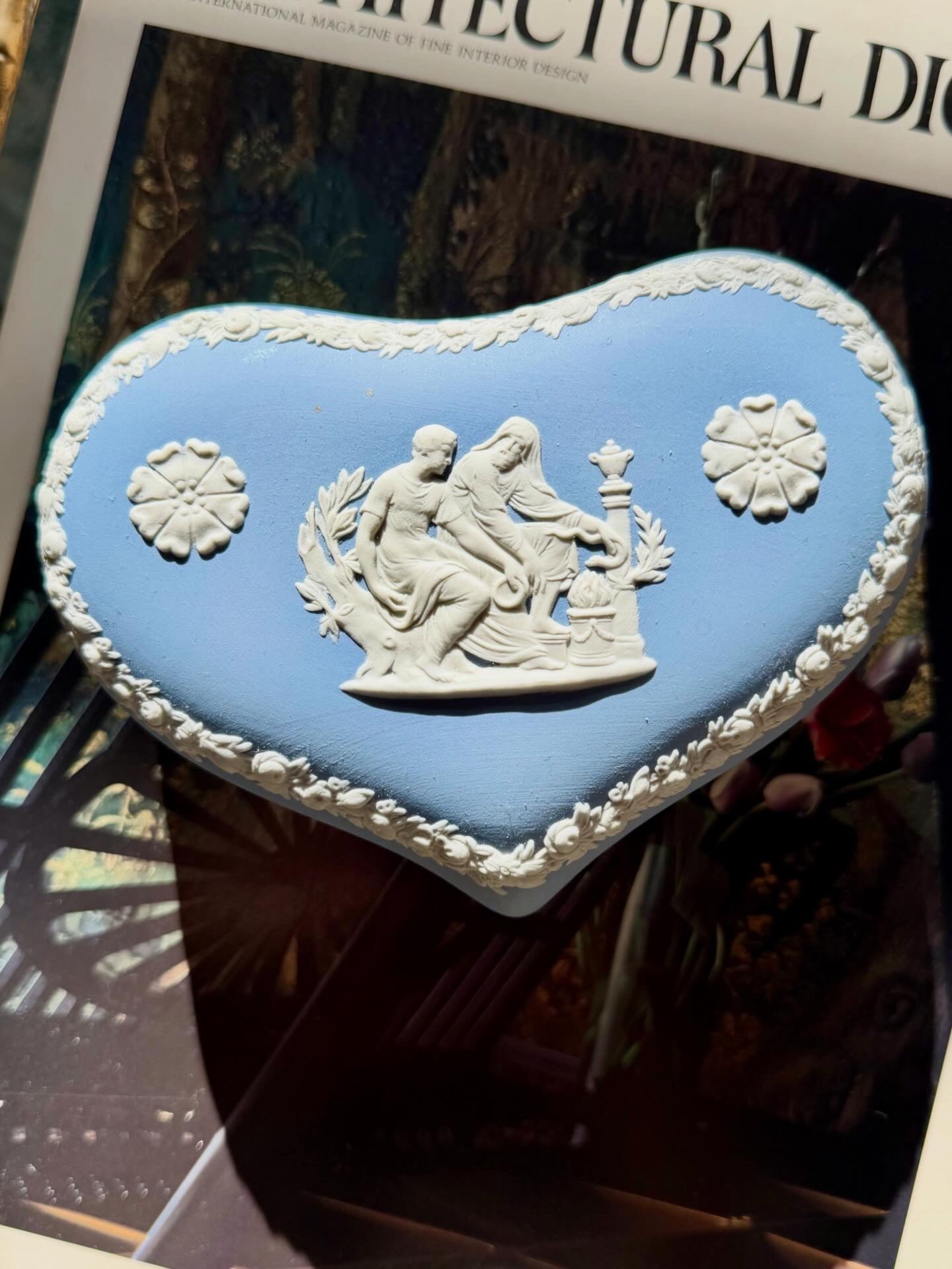Wedgwood Jasperware Heart Shaped Box