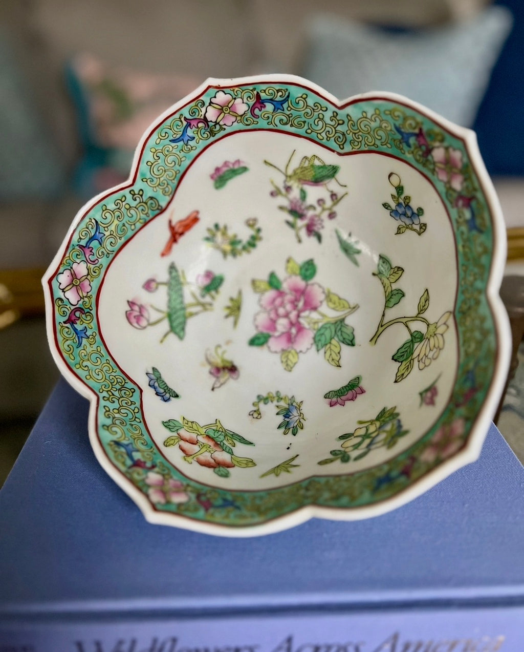 Chinoiserie Lotus Bowl