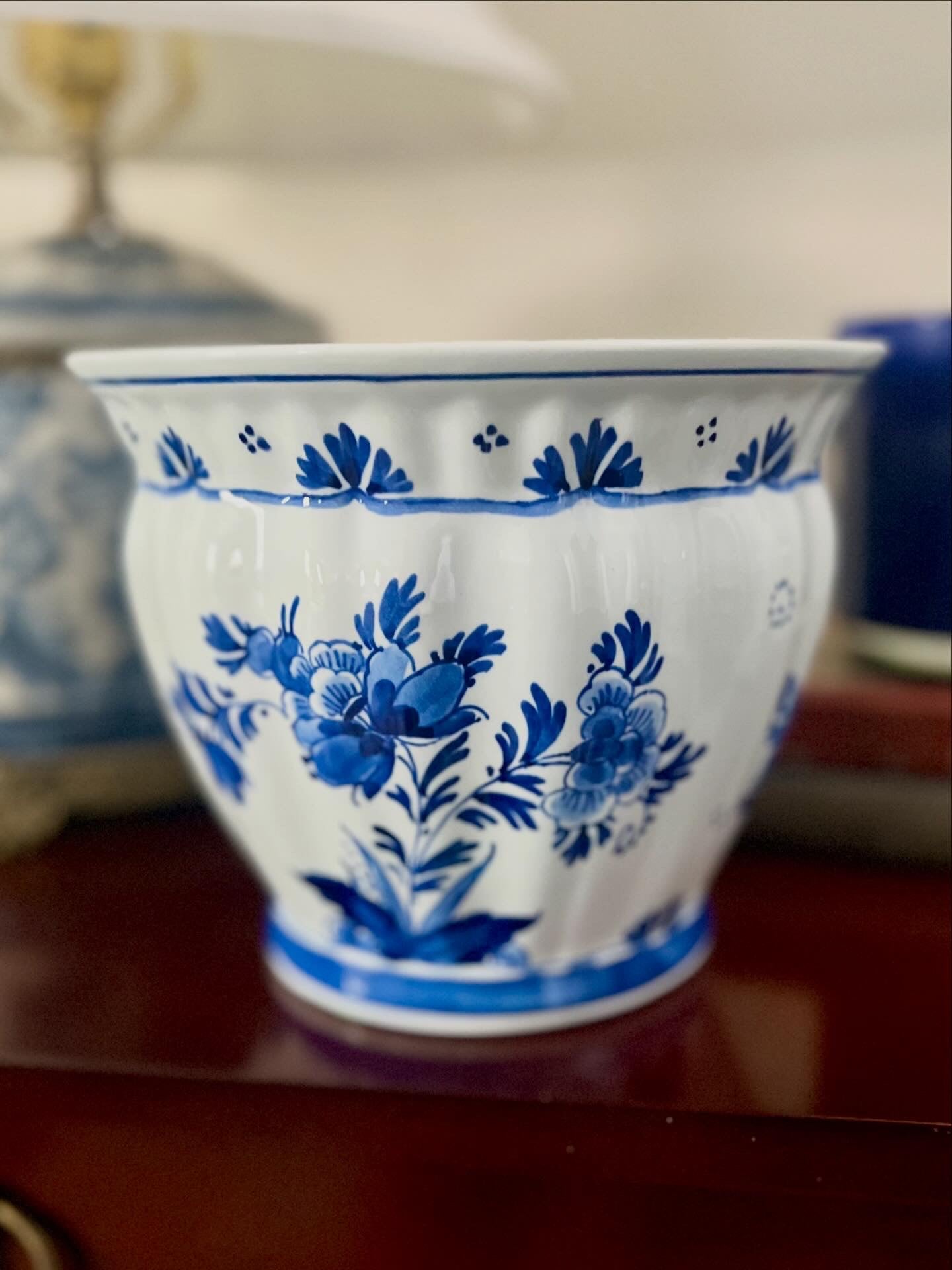 Hand Painted Delft Planter