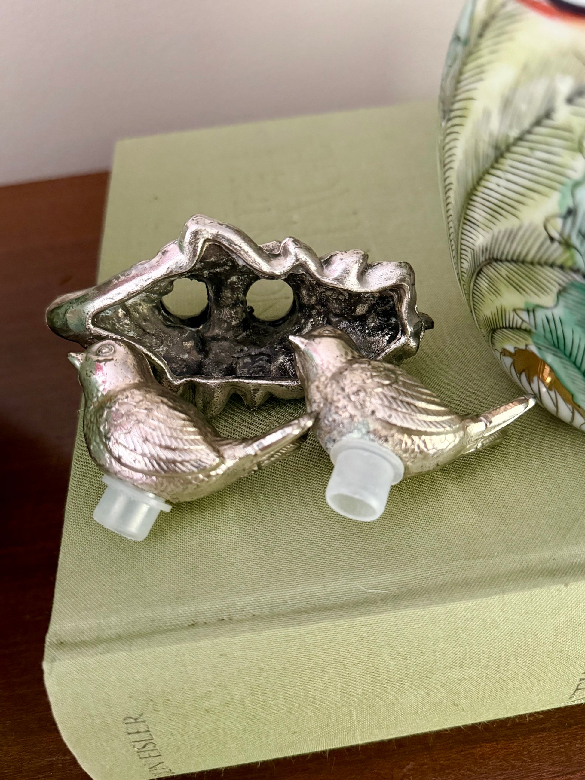 Bird and Floral Salt and Pepper Shakers