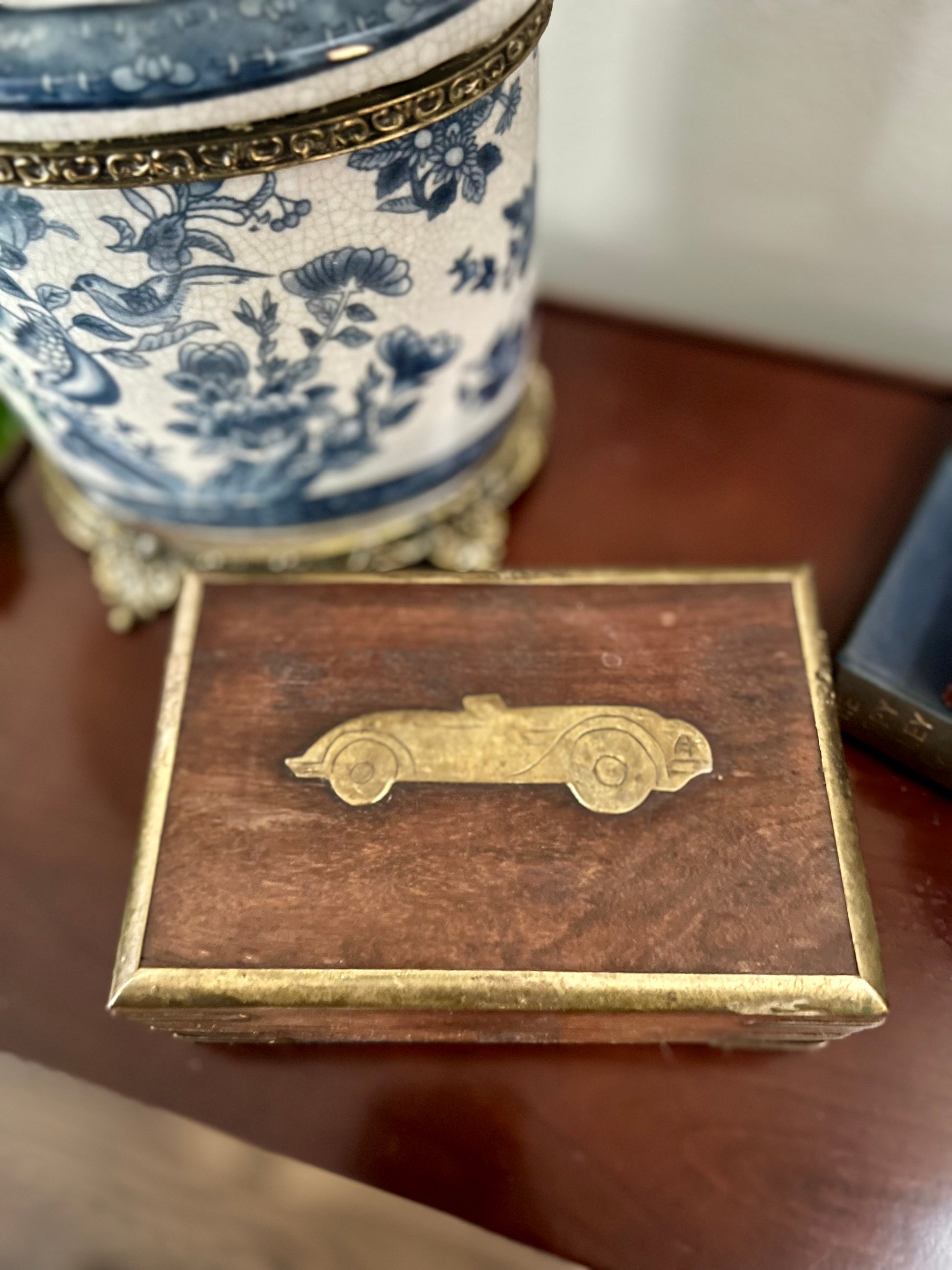 Wooden Brass Inlay Box