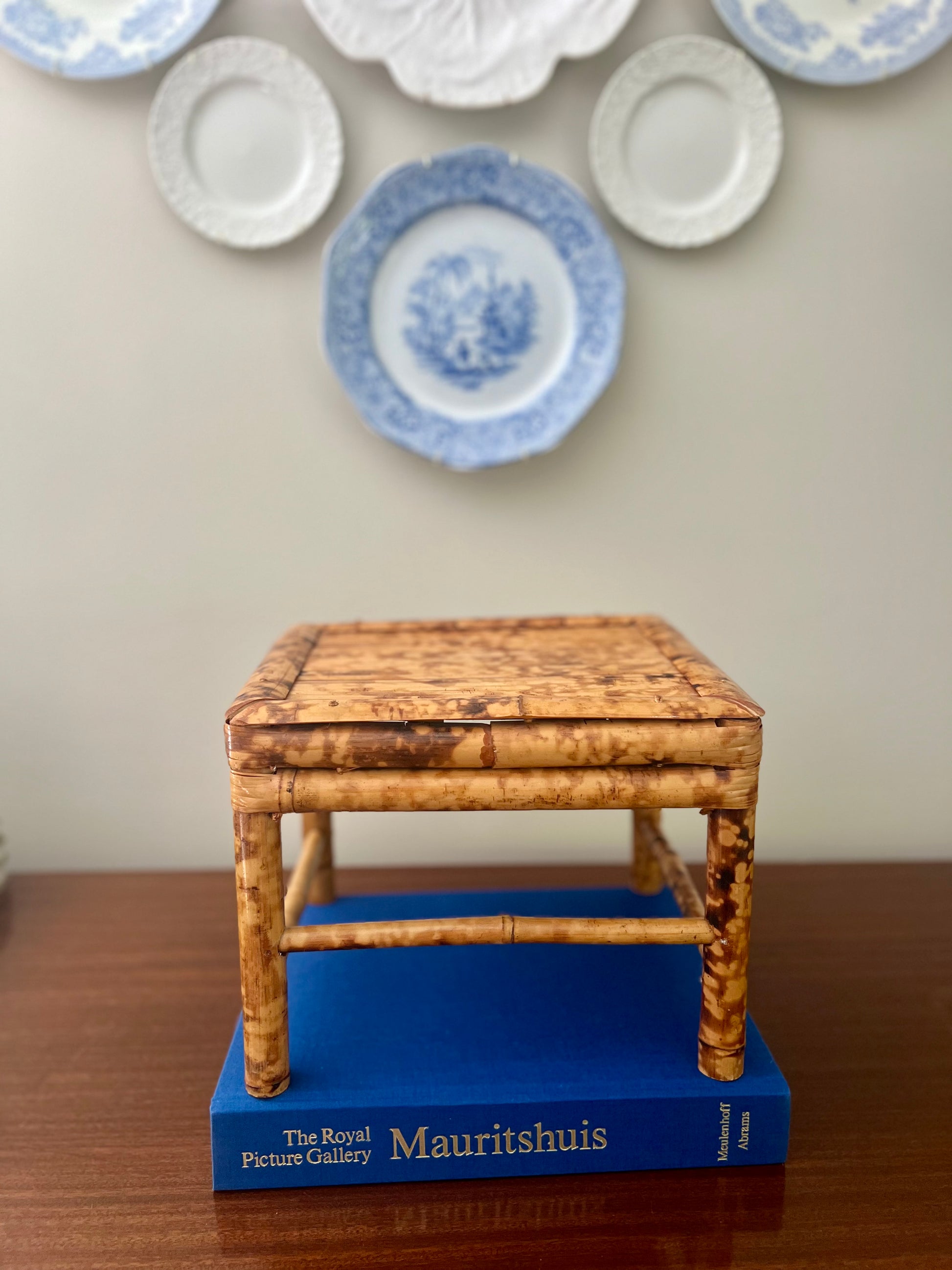 Burnt Bamboo Plant Stand