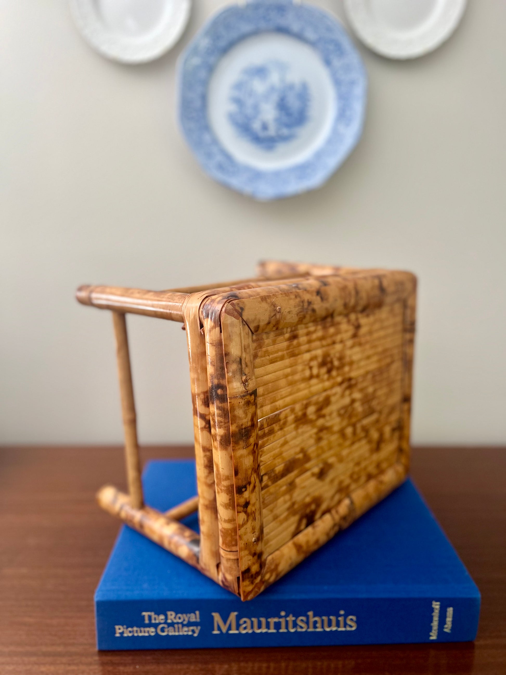 Burnt Bamboo Plant Stand