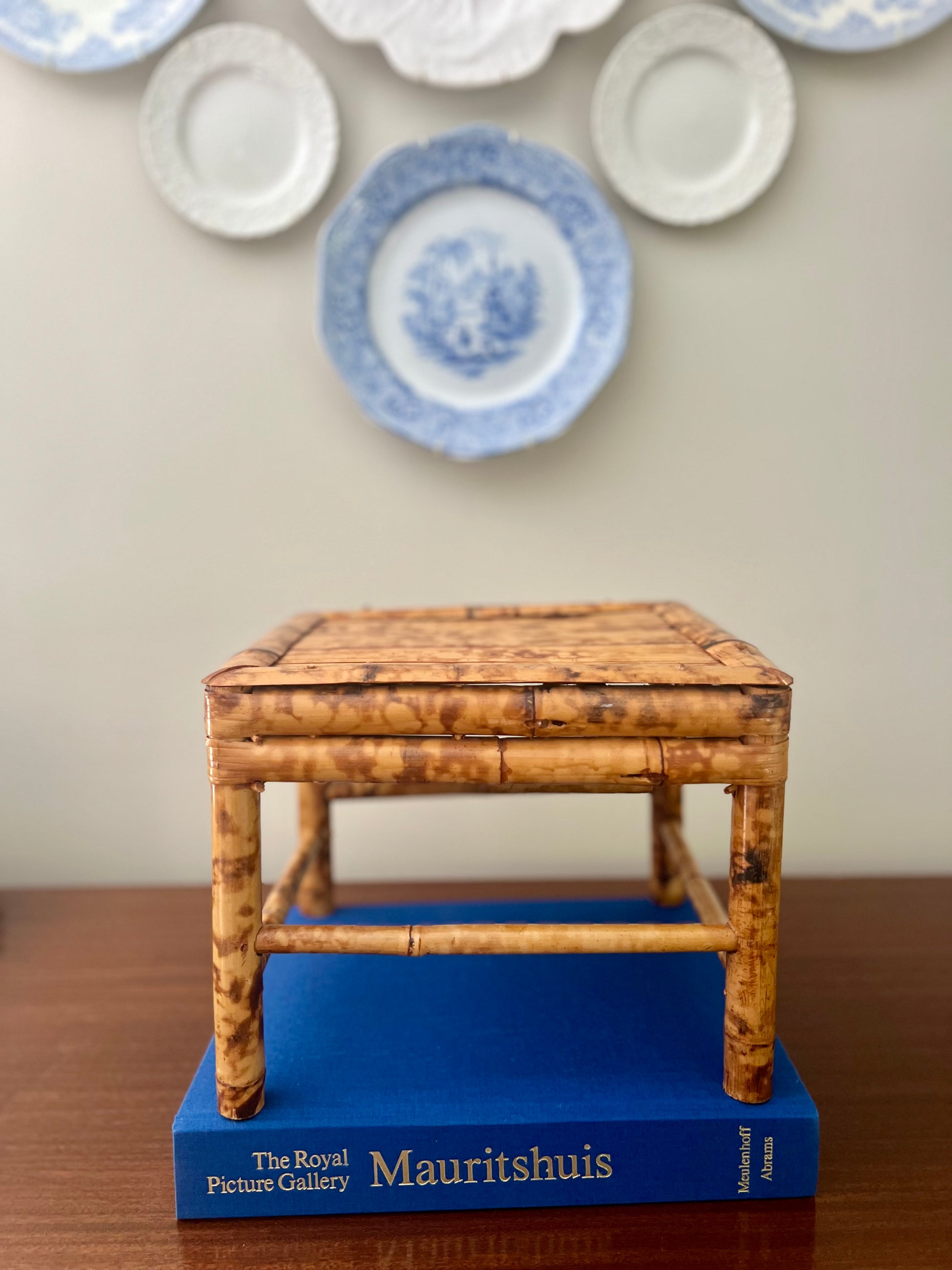 Burnt Bamboo Plant Stand