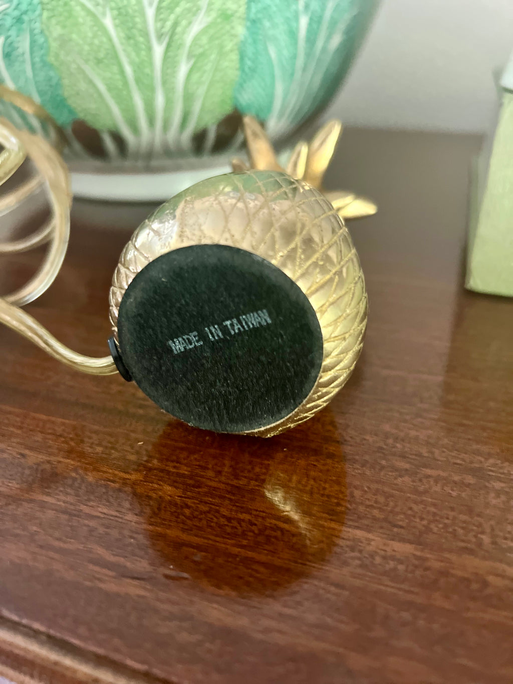 Brass Pineapple Lamp with Shade