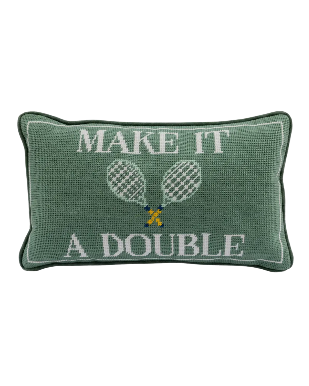 Make It A Double Needlepoint Pillow