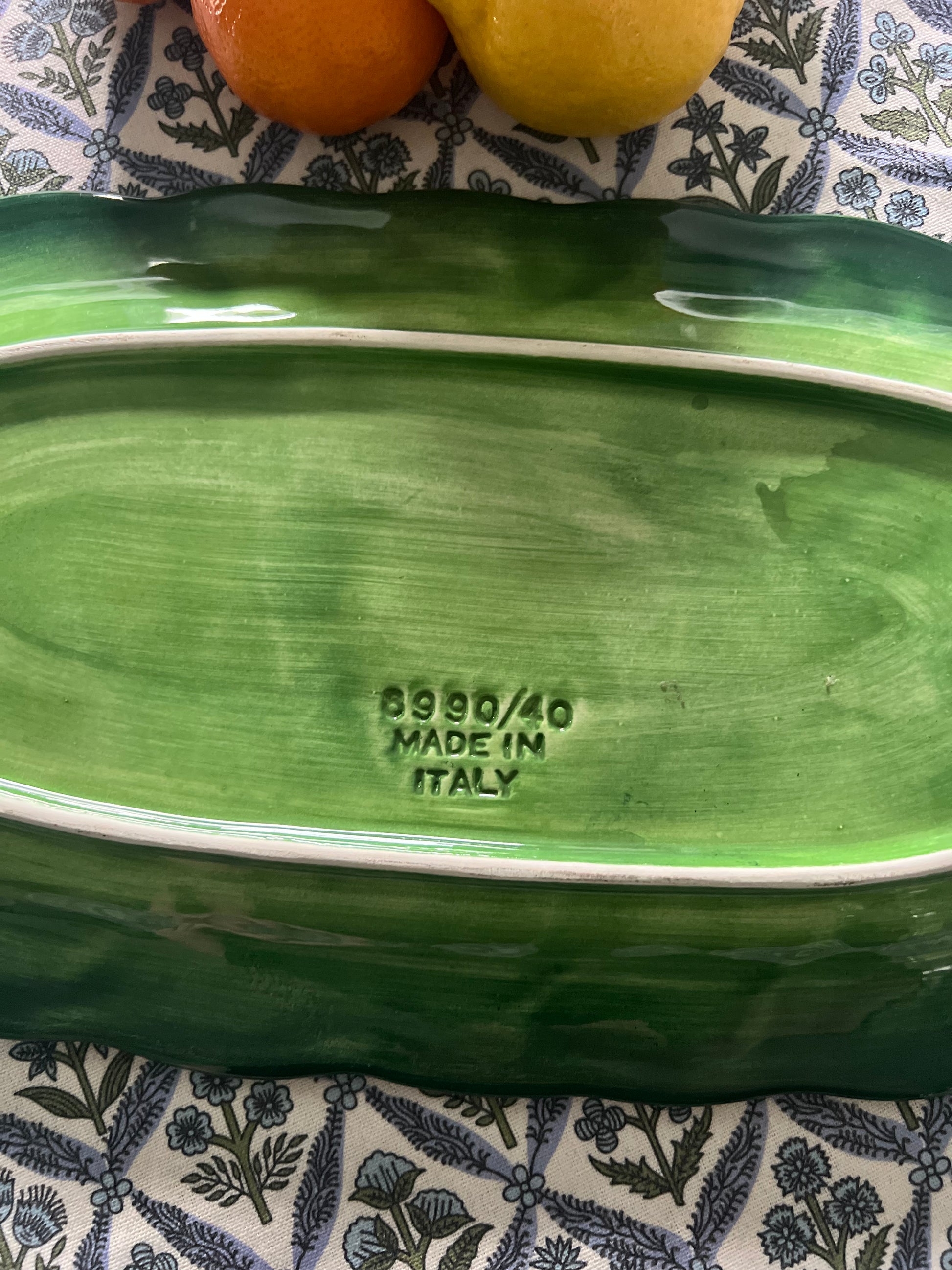 Vietri Green Lemon Leaf Platter