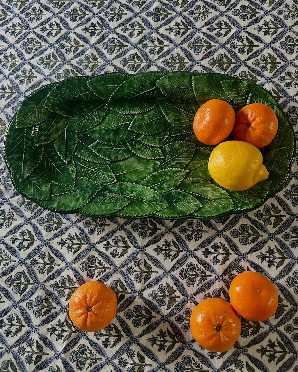 Vietri Green Lemon Leaf Platter