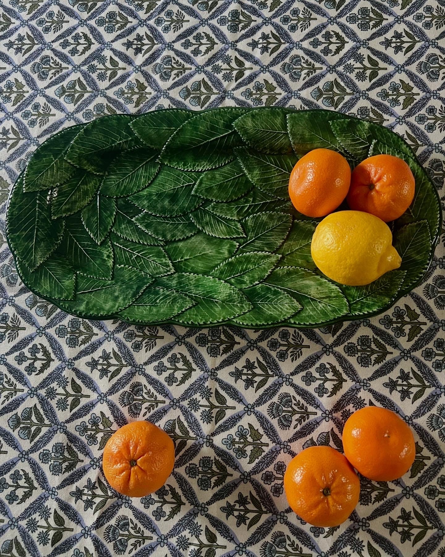 Vietri Green Lemon Leaf Platter