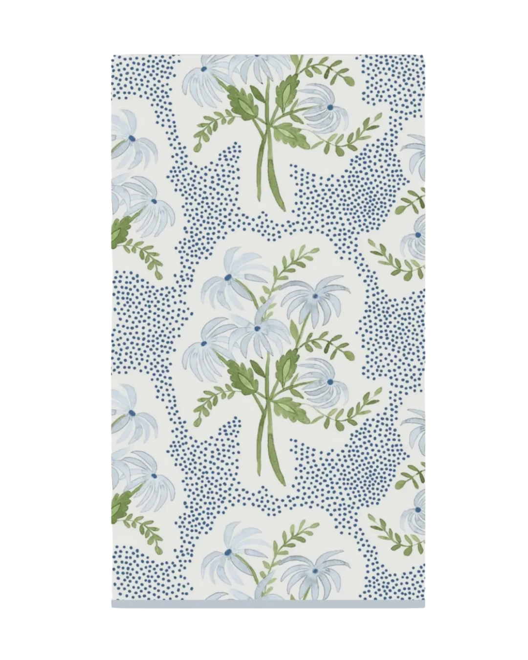 Blue Floral Daisy Cloth Feel Disposable Guest Towels