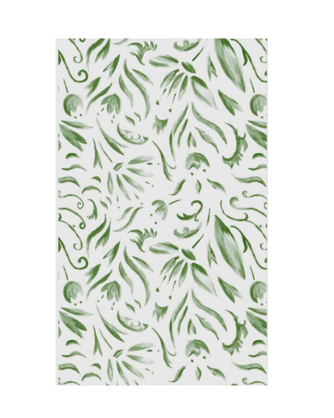 Green Florals Disposable Guest Towels